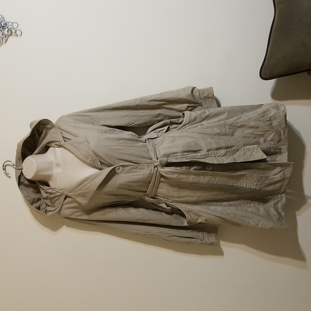 Mossimo women's tan hooded trenchcoat in a size XXL